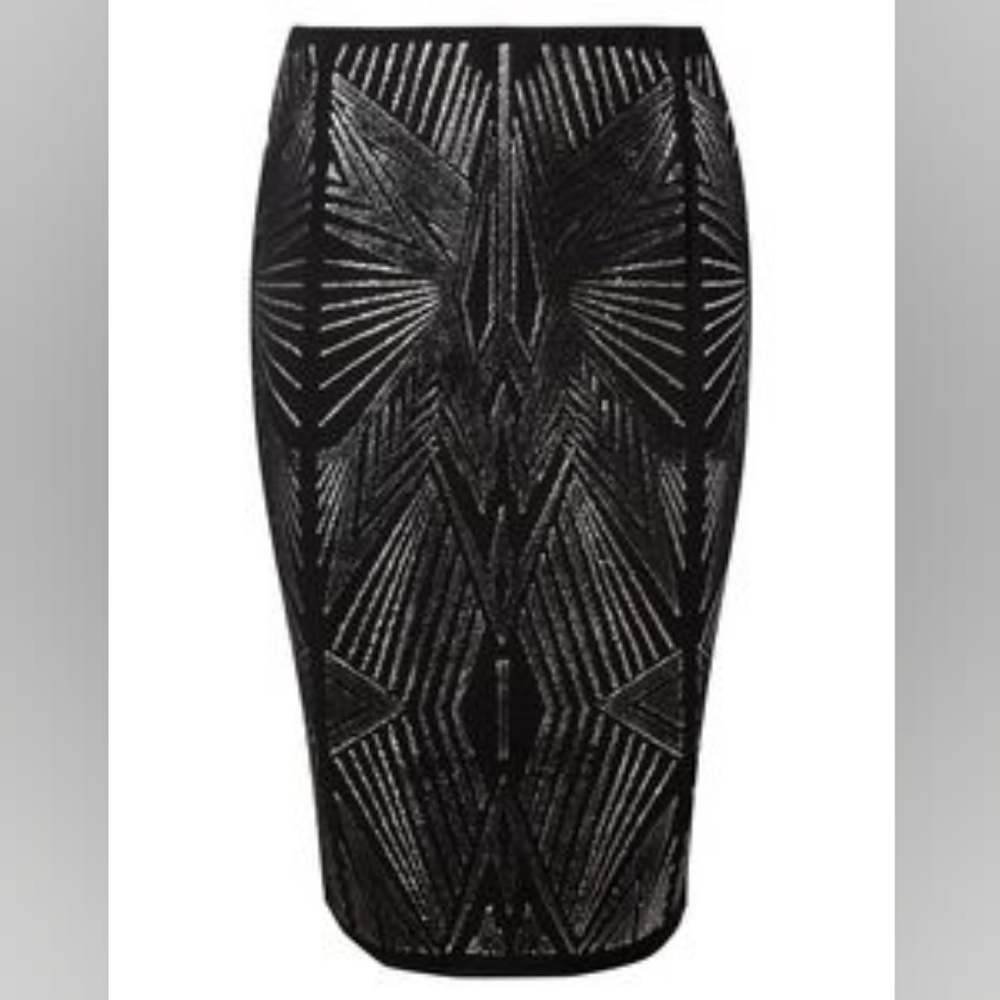 Kardashian Black and Silver Skirt